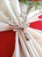 6 Adet Lux Gümüş Geyikli Peçete Halkası - Napkin Ring - Yılbaşı Süsü 1