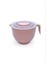 Plastik Mikser Kase Kapaklı Mikser Kase & Karıştırma Kabı Çırpma Kabı 3 Lt. Pudra Pembe 3