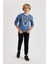 Erkek Çocuk Baskılı Bisiklet Yaka Kalın Sweatshirt B2048A823WN 2