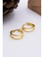 22 Ayar Altın Halka Küpe Çift Halka Model LKKP1175 2