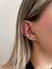 Taşlı Gold Earcufflı Küpe 4