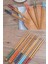 20 Çift Bambu Chopstick Desenli Yıkanabilir Kore Çin Yemek Çubuğu El Yapımı Doğal Ahşap Sushi Çubuk 3