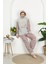Kışlık Well Soft Kapüşonlu ve Kanguru Cepli Peluş Pijama Takım 4
