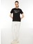 Siyah Kadın Yuvarlak Yaka T-Shirt II3216 Modern Safarı Graphıc Tee 2