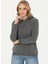 Kapüşon Yaka Antrasit Melanj Kadın Sweatshirt GIZMO-SK023 1