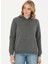 Kapüşon Yaka Antrasit Melanj Kadın Sweatshirt GIZMO-SK023 3