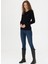 Bisiklet Yaka Slim Fit Siyah Kazak Kadın KARLA-BSK23 4