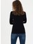Bisiklet Yaka Slim Fit Siyah Kazak Kadın KARLA-BSK23 5