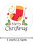 QY1506-300PCS 100-500 Adet Merry Christmas Çorap Ağacı Etiket Çıkartmaları Hediye Kartı Paketi Sarma Festivali Parti Pişirme Küçük Işletme 1 Inç (Yurt Dışından) 3
