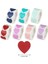 Açık Mavi 500 Adet/rulo Aşk Kalp Şeklinde Etiket Mühür Etiketleri Zanaat Doğum Günü Partisi Hediye Paketleme Için Sevimli Kırtasiye Etiket Scrapbooking (Yurt Dışından) 3