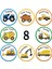 YH74-100PCS 8 Araba Desen Ödül Etiket Çocuklar Için 50-500PCS Sevimli Karikatür Otobüs Tankı Tren Kamyon Yuvarlak Sızdırmazlık Etiketleri Çocukları Teşvik Edin (Yurt Dışından) 4