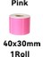 PEMBE-40X30MM 1 Rulo Doğrudan Termal Etiket Renkli Özel Etiket Nakliye Barkodları Kendinden Yapışkanlı Boş Su Geçirmez Termal Etiket Ruloları Yazıcı Için (Yurt Dışından) 1