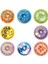 QY1622-100PCS 50-500PCS Yuvarlak Çörek Çıkartmalar Ev Yapımı Fırın Pişirme Renkli Dekorasyon Etiketleri Çocuklar Parti Scrapbooking Kırtasiye Çıkartmalar (Yurt Dışından) 5
