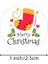 QY1512-100PCS 100-500 Adet Merry Christmas Çorap Ağacı Etiket Çıkartmaları Hediye Kartı Paketi Sarma Festivali Parti Pişirme Küçük Işletme 1 Inç (Yurt Dışından) 5