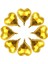 25 Adet Gold Kalp Folyo Balon 10 Inç 2