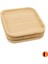 6 Adet Bambu Kare Servis Tabağı Sunum Seti 20 x 20 cm 6