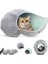 Mavi Sevimli Kabuk Kedi Yatak Evi Kapalı, Kedi Oyuncakları Top Interaktif Yumuşak Kedi Mağarası Katlanabilir Pet Tünel Tüp Kınamak Köpek Için Eğlenceli Oyuncak Yatak (Yurt Dışından) 4