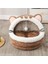 Kahve L Komik Kedi Yatak Evi Yumuşak Pet Çadır Kapalı Sıcak Kedi Mağarası Yıkanabilir Evcil Hayvan Sepeti Yastık Köpek Kulübesi Yavru Köpek Yuva Kediler Aksesuarları (Yurt Dışından) 1