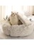 Gri 65X65 cm Kış Süper Sıcak Kedi Yatakları Kalın Peluş Kedi Evi Kapalı Uzun/kısa Tip Yuvarlak Pet Yuva Cama Gato Kumu Köpekler Için Yumuşak Mat (Yurt Dışından) 2