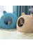 Mavi S-4kg Pet House Rattan Kedi Yuvası Yaz Yarı-Kapalı Kapalı Yatak Mat Nefes Alabilir Dayanıklı Köpek Sepeti Küçük Orta Kediler/köpekler Için (Yurt Dışından) 4