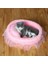 Pembe L 53X40CM Prenses Kedi Yatağı Yumuşak Dantel Pet Yatak Kediler Için Yavru Köpek Kanepe Sıcak Yuvarlak Evcil Hayvan Yuvası Yastık Minder ile Kedi Aksesuarları (Yurt Dışından) 1