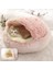 Kahve Peluş 40 cm Pet Köpek Kedi Yatak Yuvarlak Peluş Kedi Kendini Isınma Yatak Ev Yumuşak Uzun Peluş Yatak Küçük Köpek Kedi Yuvası Pet Uyku Mağarası Yastık (Yurt Dışından) 4