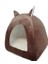 Kahverengi XL48CM 48CM 52CM Dropshipping 2'si 1 Arada Kedi Yatak Mağarası Kapalı Katlanabilir Sıcak Yavru Kedi Evi Küçük Köpek Yuva Kulübesi Pet Uyku Mats Topu ile (Yurt Dışından) 1