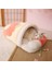 Pembe Japon Kedi Yatak Sıcak Uyku Tulumu Derin Mağara Kış Çıkarılabilir Pet House Köpekler Yuva Yastık Yastık ile (Yurt Dışından) 1