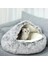 Beyaz-Gri 60X60CM 2 In 1 Kış Uzun Peluş Pet Kedi Yatak Yuvarlak Kedi Yastık Kedi Evi Sıcak Kedi Sepeti Kedi Uyku Tulumu Kedi Yuva Kulübesi Küçük Köpek Kedi Için (Yurt Dışından) 1
