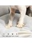 Krem 40 cm Çiçek Şekilli Kedi Yatağı Kapalı Rahat Evcil Hayvan Yatakları Ultra Yumuşak Peluş Köpek Sepeti Şezlong Sıcak Kendiliğinden Isınan Ev Uyku Tulumu Yastık Mat (Yurt Dışından) 5