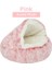Pembe Uzun Peluş 40X40 cm Kış Uzun Peluş Pet Kedi Yatağı Yuvarlak Kedi Yastık Ev Sıcak Kedi Sepeti Kedi Uyku Tulumu Kedi Yuva Kulübesi 2 In 1 Küçük Köpek Kedi Için (Yurt Dışından) 2