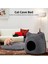 Aqua Yeşil Ayrılabilir Doğal Keçe Kedi Yatağı Nefes Kedi Pet Mağarası Koyu Gri Kedi Yatak Evi Yastık ile Evcil Hayvanlar Için Kediler Evcil Hayvan Aksesuarları (Yurt Dışından) 5