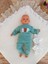 Yenidoğan Wool Yün Kumaş Taç Nakışlı Güpür Duvaklı Fiyonk Prizma Taş Unisex Kundak Bebek Battaniyesi 4