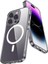 iPhone 15 Plus ile Uyumlu Kılıf Tacsafe Wireless Halka Magnetik Attractive Kapak Şeffaf 1