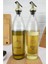 Vetro 2'li Zeytinyağı ve Sıvıyağ Şişesi Gold Etiketli Yağdanlık 1000 ml SH-0024 1