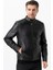 Treviso 5001 Işlemeli Slim Fit Deri Mont Siyah 4