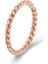 Moda Çift Yüzük Rose Gold-Büküm (1.5mm) (Yurt Dışından) 1