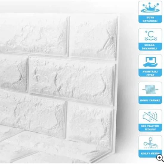 Pratik Duvarlar Kendinden Yapışkanlı Duvar Kağıdı 3D Duvar Kağıdı Taş Desen Duvar Kağıdı