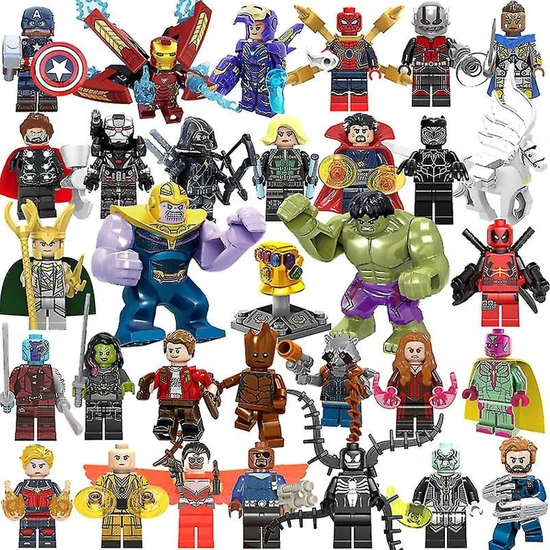 Kumik Marvel LEGO Uyumlu 32 Li Figür Seti