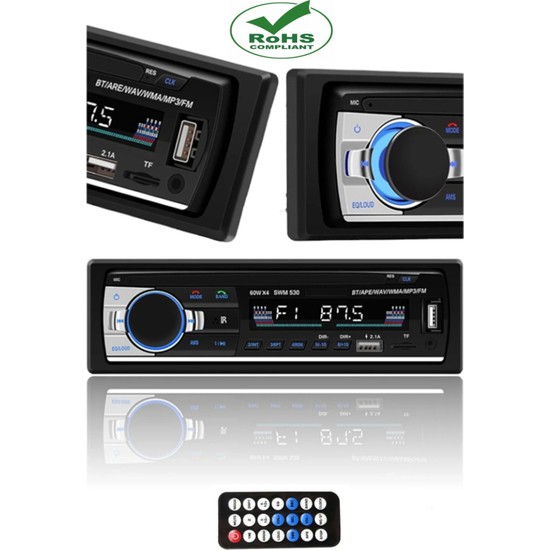 Bluetooth Oto Teyip Araba Çift USB Teyp Fm Sd USB Stereo Ses Fiyatı