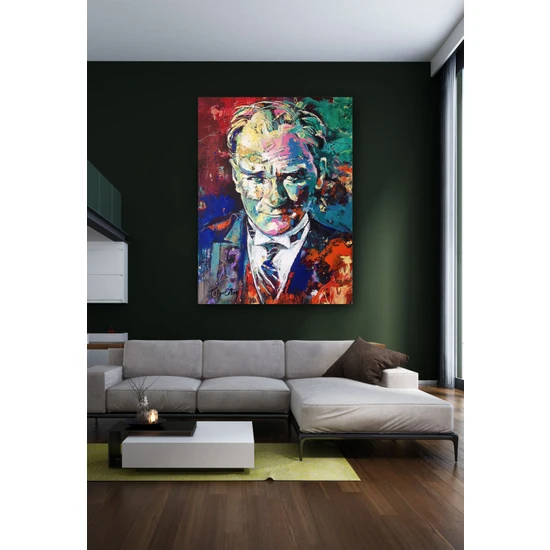 Canvasum Yağlı Boya Görünümlü Atatürk