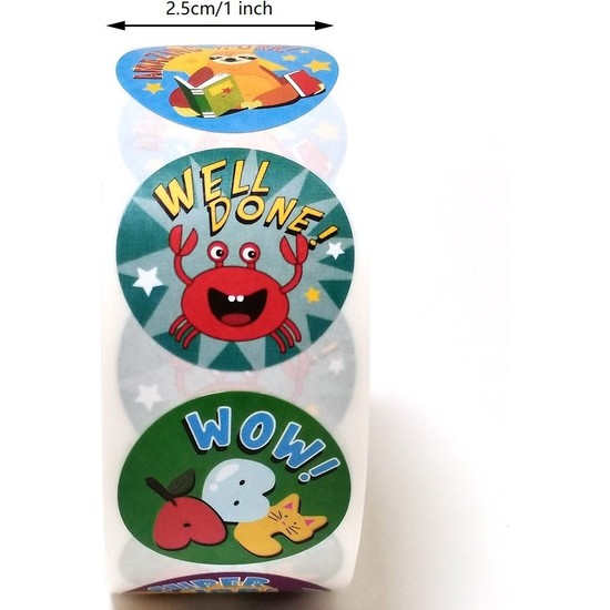 Luoxinguo A215 500 Adet/rulo Ingilizce Karikatür Hayvan Fiyatı