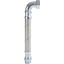 1" 16 Bar 50 cm Paslanmaz Örgülü Hidrofor Hortumu Dirsekli Flex Hortum (Rakor & Nipel) 2