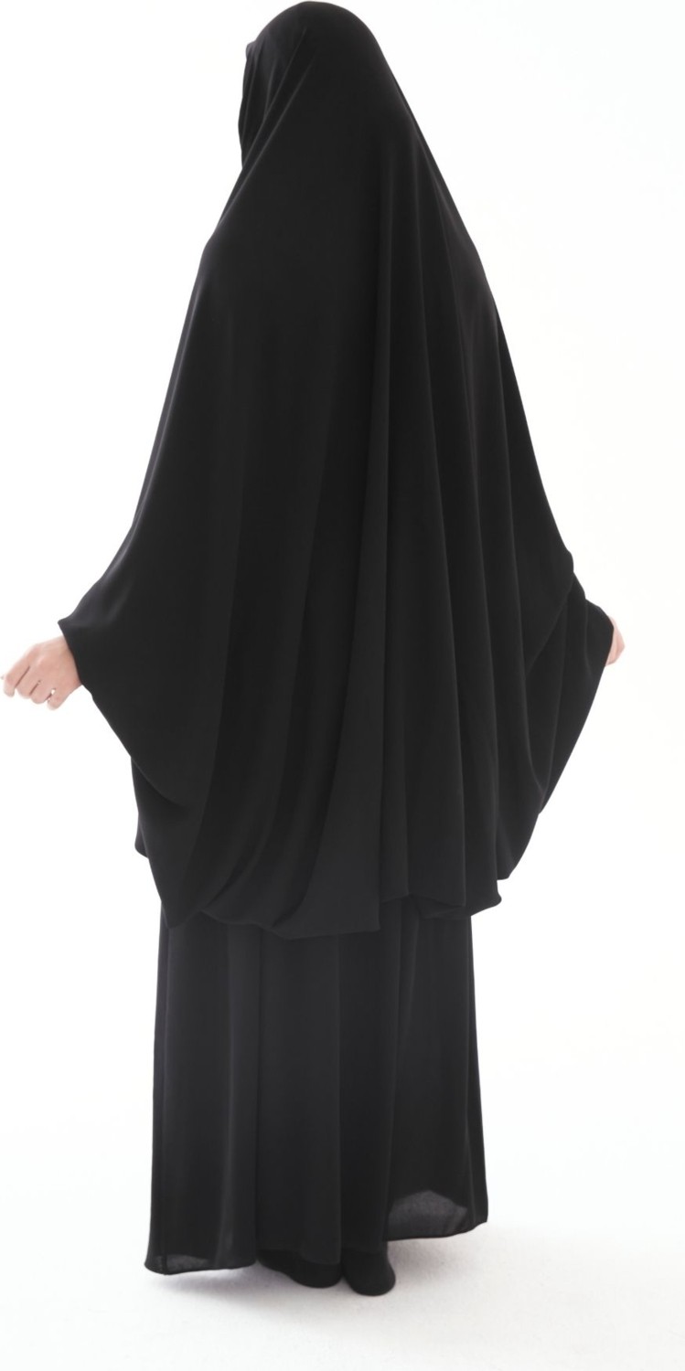 Rahatzade Soft Krep Çarşaf iğneli içten Peçeli Model görsel 3