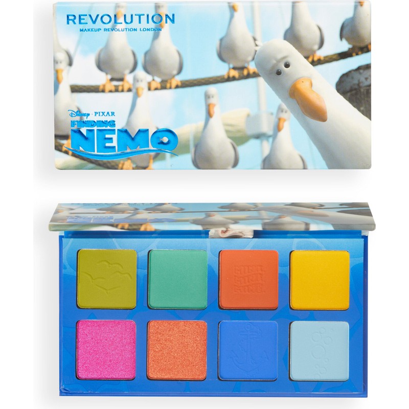Revolution Kayıp Balık Nemo Göz Farı Paleti 8 Renk Mat ve Pırıltılı Uzun Süre Kalıcı Eğlenceli Tonlar