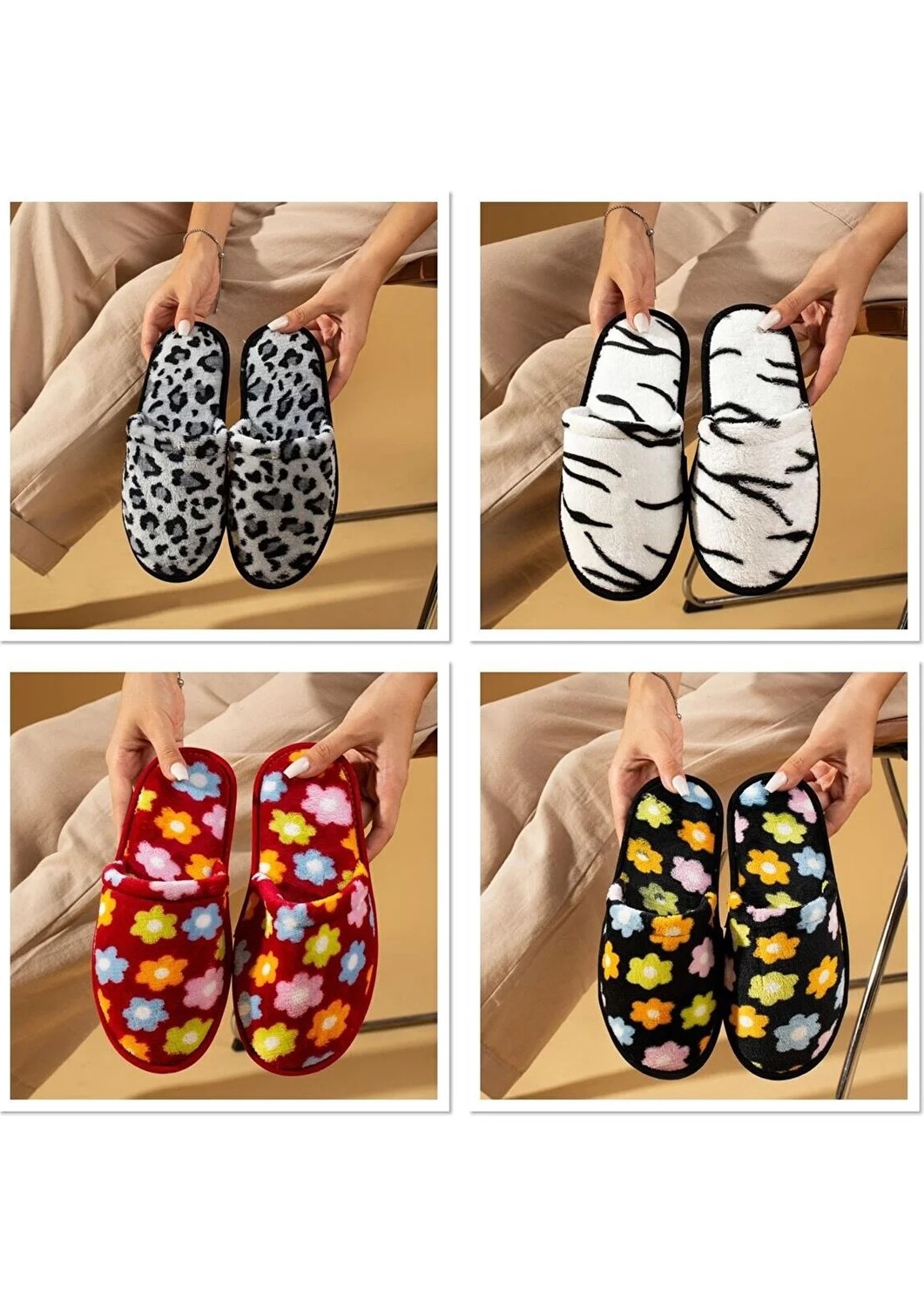 Nisanur Shoes 4'lü Erkek Ev Terliği-Misafir Terliği-Çeyiz Bohça Terliği-Damat Terliği-Balkon Terliği görsel 2