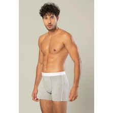 Erdem İç Giyim Erdem Gri Melanj Pamuk Elastan Uzun Boxer 1417