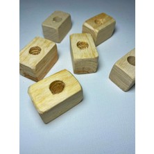Ciko Kafes Delikli 20MM x 24MM Delik Çapı 9,50MM Dir 6 Adet Ahşap Yuvarlak Papağan Oyuncak Tamir Parçası