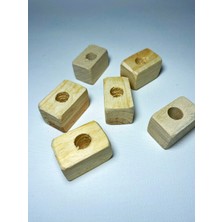Ciko Kafes Delikli 20MM x 24MM Delik Çapı 9,50MM Dir 6 Adet Ahşap Yuvarlak Papağan Oyuncak Tamir Parçası