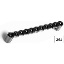 Nobel Çebi A261160 MP08 Pl 16 Inox-Siyah Mobilya Kulpu 160 mm